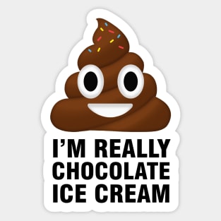 I'm Really Chocolate Ice Cream Sticker